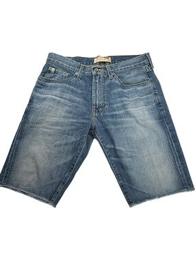 Big Star 1974 Men’s Denim Shorts Size 31 Blue Wash Raw Hem Casual